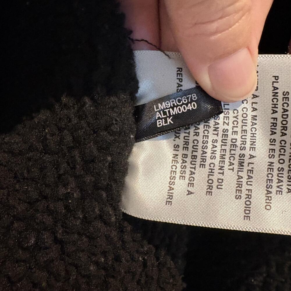 Levi's Jacket Mens Large Black Sherpa Lined Corduroy Hooded Trucker Winter Coat - Picture 15 of 16